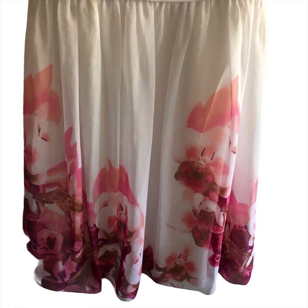 Monique Lhuillier Bridesmaids Chiffon floral Dress - Picture 6 of 9